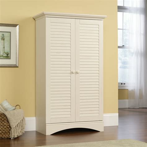 Sauder Harbor View 61 Tall Wood Storage Cabinet With 4 Adjustable