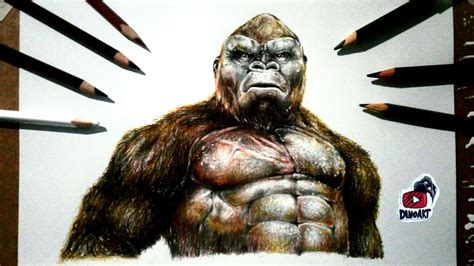 Dibujando A Kong De Skull Island Monsterverse Drawing Kong Of