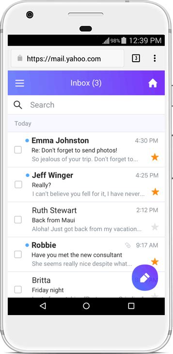 Let's take a trip into a more organized inbox. Yahoo Mail mobile website revamped, Android Go app verison ...