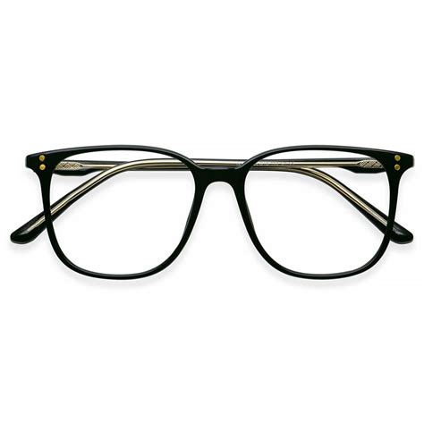 G5813 Square Black Eyeglasses Frames Leoptique