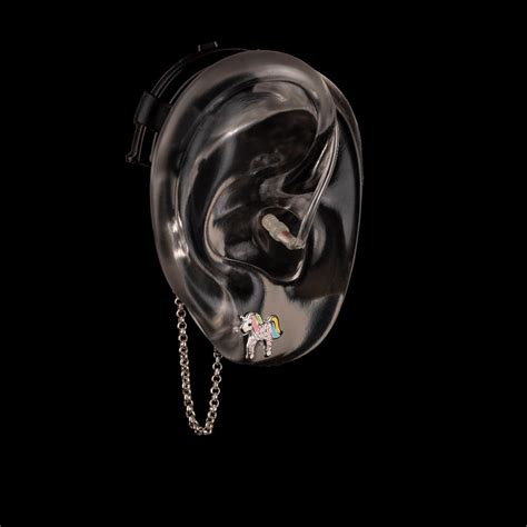 Unicorn Hearing Aid Jewelry Deafmetal Hearing Jewelry
