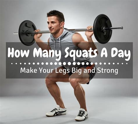 Regarding reps per move, start with 10 on each side and work your way up. How Many Squats A Day Will Make Your Legs Big And Strong