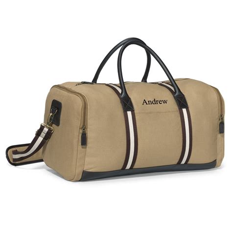 Personalized Canvas And Leather Duffle Bag The Man Registry
