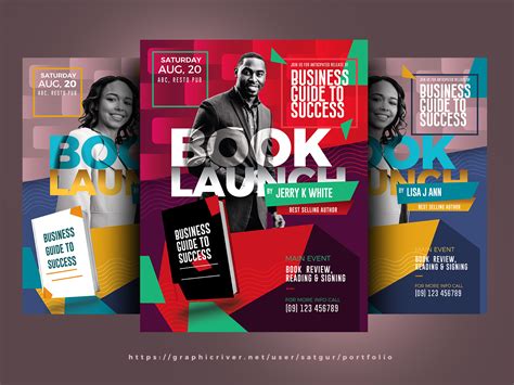 Dribbble Book Launch Flyer Template By Satgur Flyers