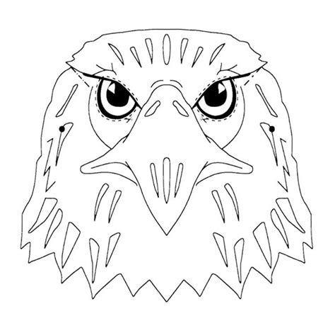 Coloring pages of a eagle head. Eagle Head Coloring Pages | Eagle face, Eagle mask, Eagle ...