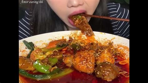 chinese mukbang spicy hot food show amsr eating 66 youtube
