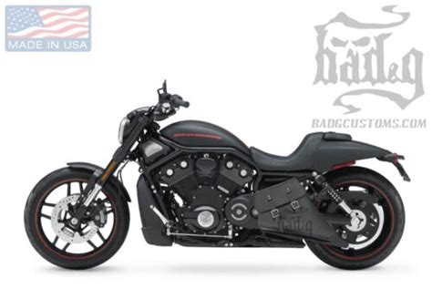 Harley V Rod Muscle Left Side Black Solo Bag Saddlebag Vrl01 Badandg
