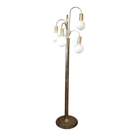 The floor lamp serves as ambient lighting for corporate people who look for a certain level of relaxation after a hectic day. Vintage Brass Waterfall Floor Lamp by Robert Sonneman, 1950s | Chairish