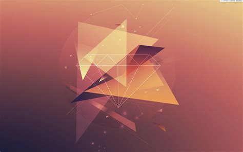 Abstract Orange Diamonds Triangle Geometry Digital Art Artwork Shapes