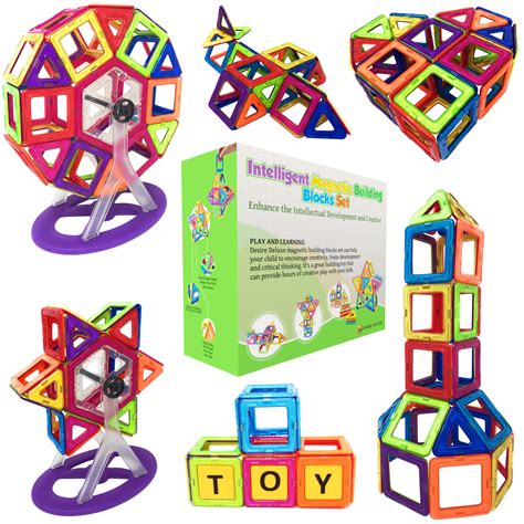 Magnetic Building Blocks Educational T 94pc Kids Magnetics Construc