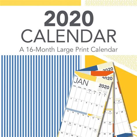 Calendars Large Print Wall Calendar Fsc Certified Paper With Full Color