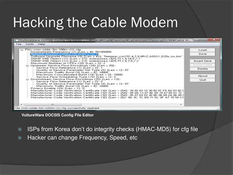Ppt Hacking The Cable Modem Part 1 Powerpoint Presentation Free