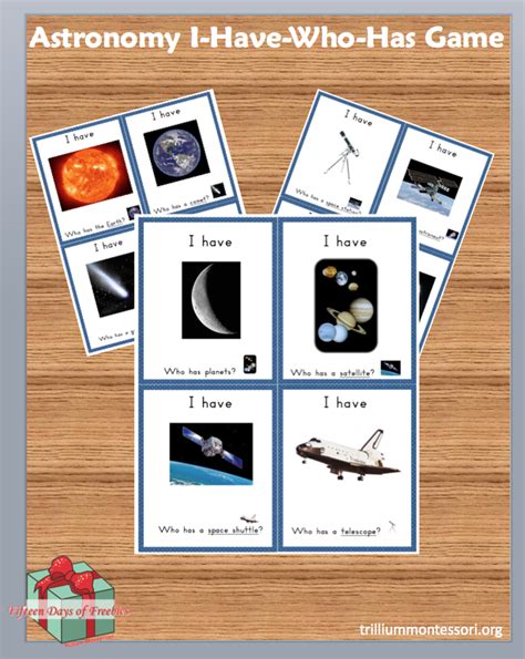 Astronomy I Have Who Has Cards And 14 More Different Sets Of Montessori