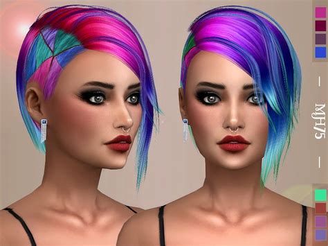 The Sims Resource Unicorn Hair Retextured By Margeh 75 Sims 4 Hairs