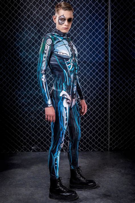 Mens Cyberpunk Costume Mens Robot Costume Robot Etsy