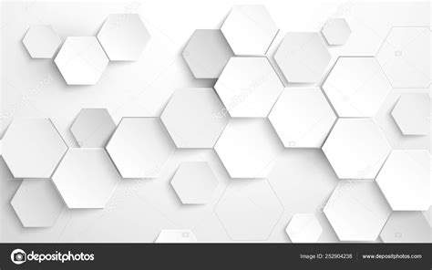 Abstract White Hexagon Background Vector Illustration Stock Vector