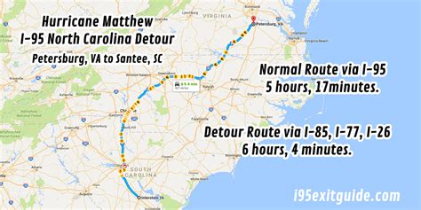 North Carolina I 95 Closures And Alternate Routes I 95 Exit Guide
