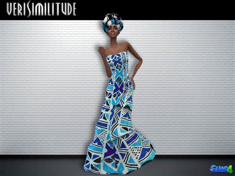The Sims Resource African Wedding Gown