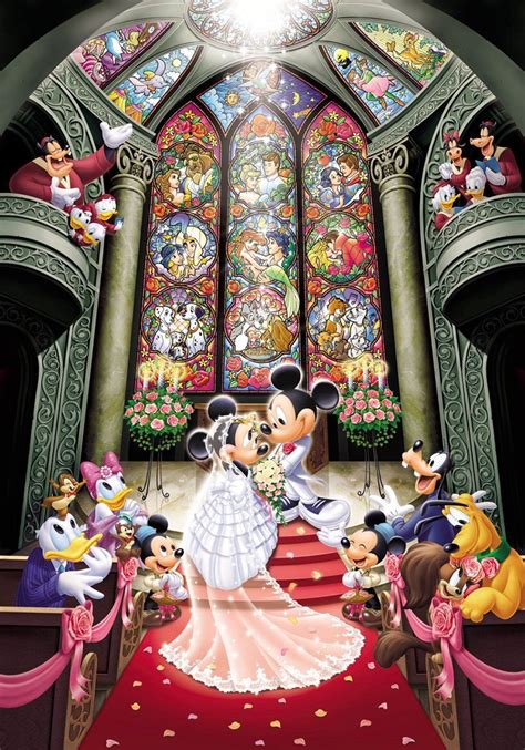 Disney Minnie And Mickey Wedding Jigsaw Puzzle 1000 Piece Inside The
