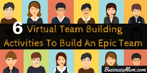 That's where activities—and games—come in. 6 Virtual Team Building Activities To Build An Epic Team ...