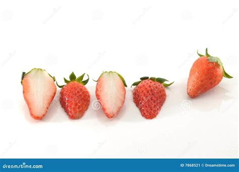 Sliced And Whole Strawberries Stock Image Image Of Seeds Goods 7868521