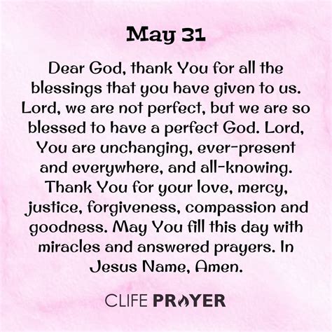 Fill This Day With Miracles And Answered Prayers Clife Prayer