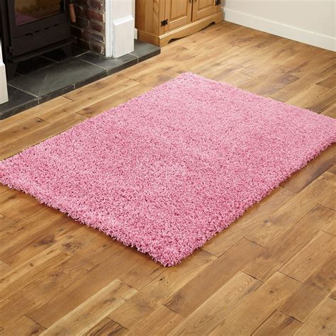 Modern Pink Shaggy Rug Small To Large 5 Cm Thick Pile Rugs Etsy Uk
