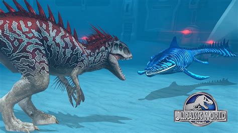 Indominus Rex Vs The Giant Shark Mosasaurus Aquatic Tournament Jurassic World The Game