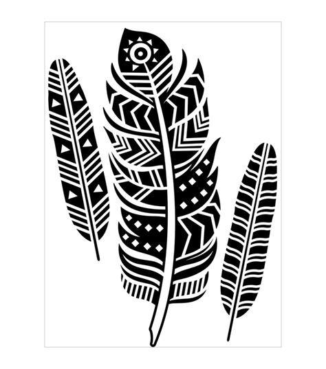 darice-tribal-feathers-embossing-folder-jo-ann-tribal-feather,-tribal-tattoos,-tribal