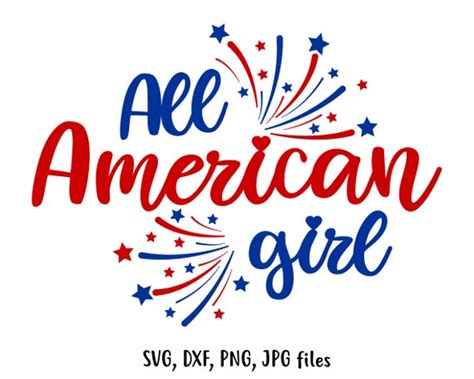 July 4th Svg All American Girl SVG America 4th of July Svg | Etsy