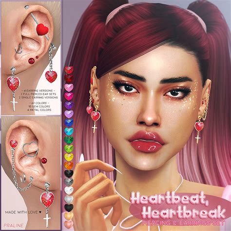 Piercing And Earrings Set At Praline Sims Sims 4 Updates
