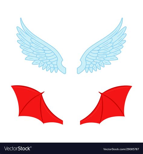 Angel And Devil Wings Royalty Free Vector Image