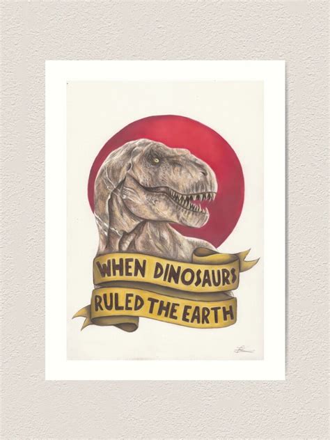 Jurassic Park Movie Film Artwork Cover When Dinosaurs Ruled The Earth Alternative Poster