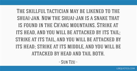 The Skillful Tactician May Be Likened To The Shuai Jan Now