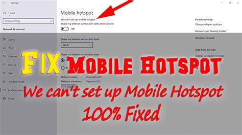 Fix Mobile Hotspot On Computer Laptop How To Fix We Can T Set Up