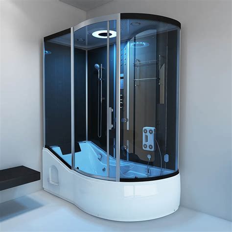 This whirlpool product features a steam shower, a comfortable headrest, a telephone answering system, and a steam generator. Steam Shower Room With Whirlpool RL-D17 -Steam showers ...