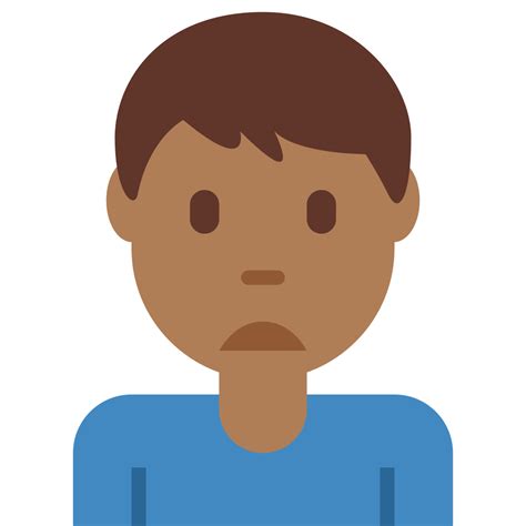 🙍🏾‍♂️ Homme Fronçant Les Sourcils Peau Mate Emoji