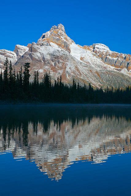 Cathedral Mountain Reflecting In Lake Ohara Beautiful Landscapes