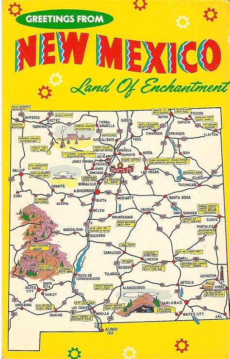 New Mexico Map Roads And Cities Map Ireland Counties And Towns