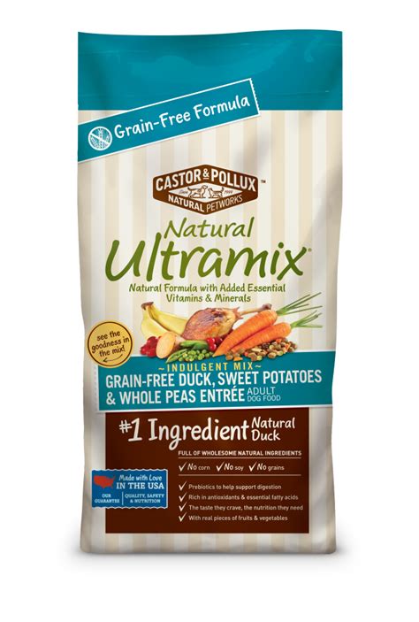 Pet health dog food & treats wet food. Castor and Pollux Ultramix Grain Free Duck Sweet Potatoes ...