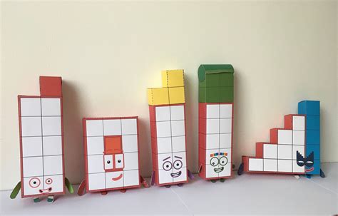 Numberblocks 1 15 Printable Paper Toys Origami Templates Images And