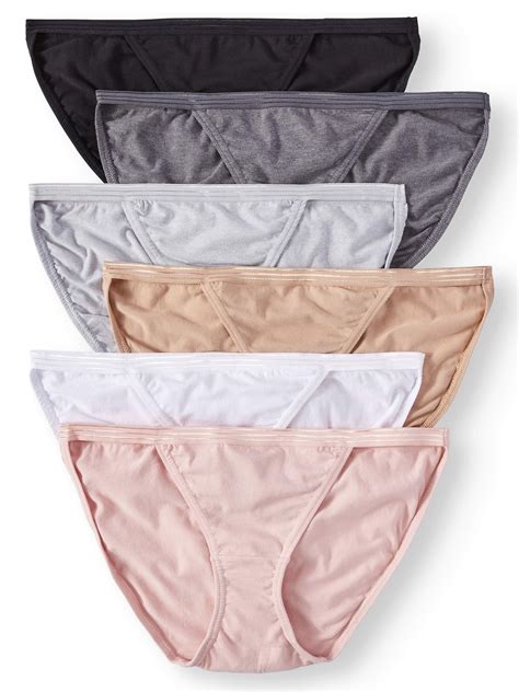 Secret Treasures Women S Cotton Stretch String Bikini Panties Pack