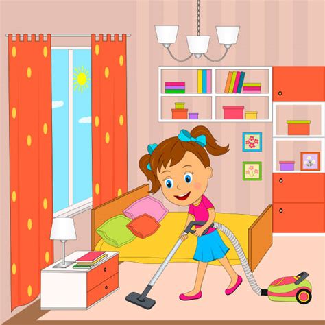 Girl Washing Dishes Illustrations Royalty Free Vector Graphics And Clip