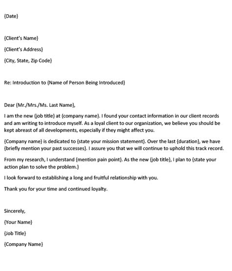 Sample Self Introduction Email To Client With Template
