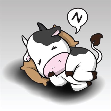 Cute Sleep Cow Cartoon Download Free Vectors Clipart Graphics