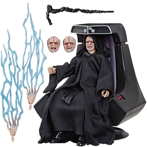 Star Wars The Black Series Emperor Palpatine Action Figure With Throne