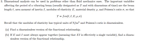 A dimension is a measure of physical quantity( without numerical values). Solved: Dimensional Analysis Can Be Used In Problems Other ...