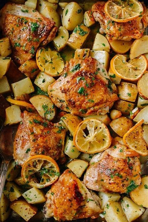 Roasted Lemon Chicken Thighs With Potatoes The Woks Of Life