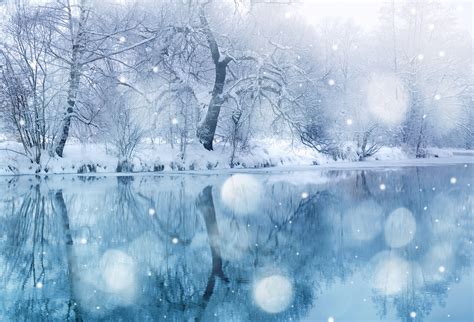 Pond Snow Wallpapers Wallpaper Cave