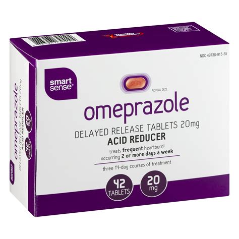 Omeprazole Delayed Release Tablets 20mg Acid Reducer 42 Ct